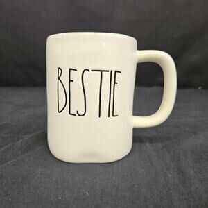 Rae Dunn Artisan Collection Bestie Mug White Farmhouse Coffee Tea